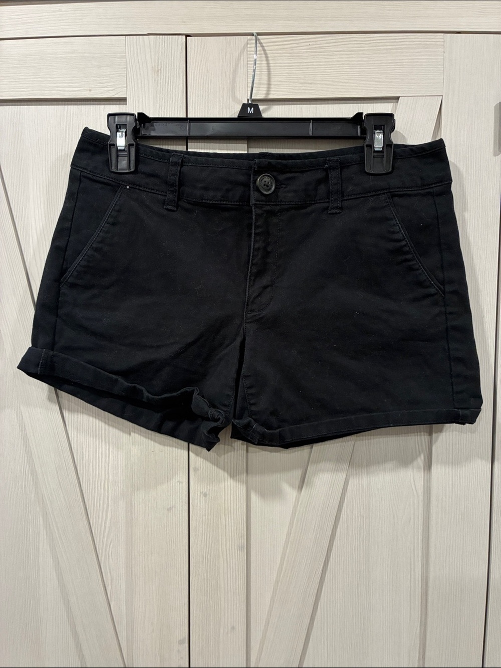 American Eagle Outfitters Black Midi Women's Jean Shorts
